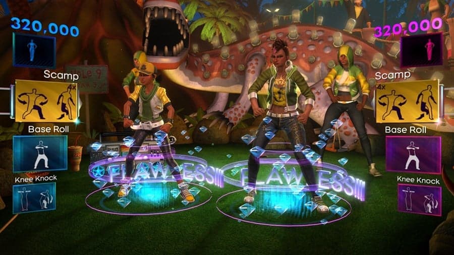 Dance Central 2 dinosaur-themed stage