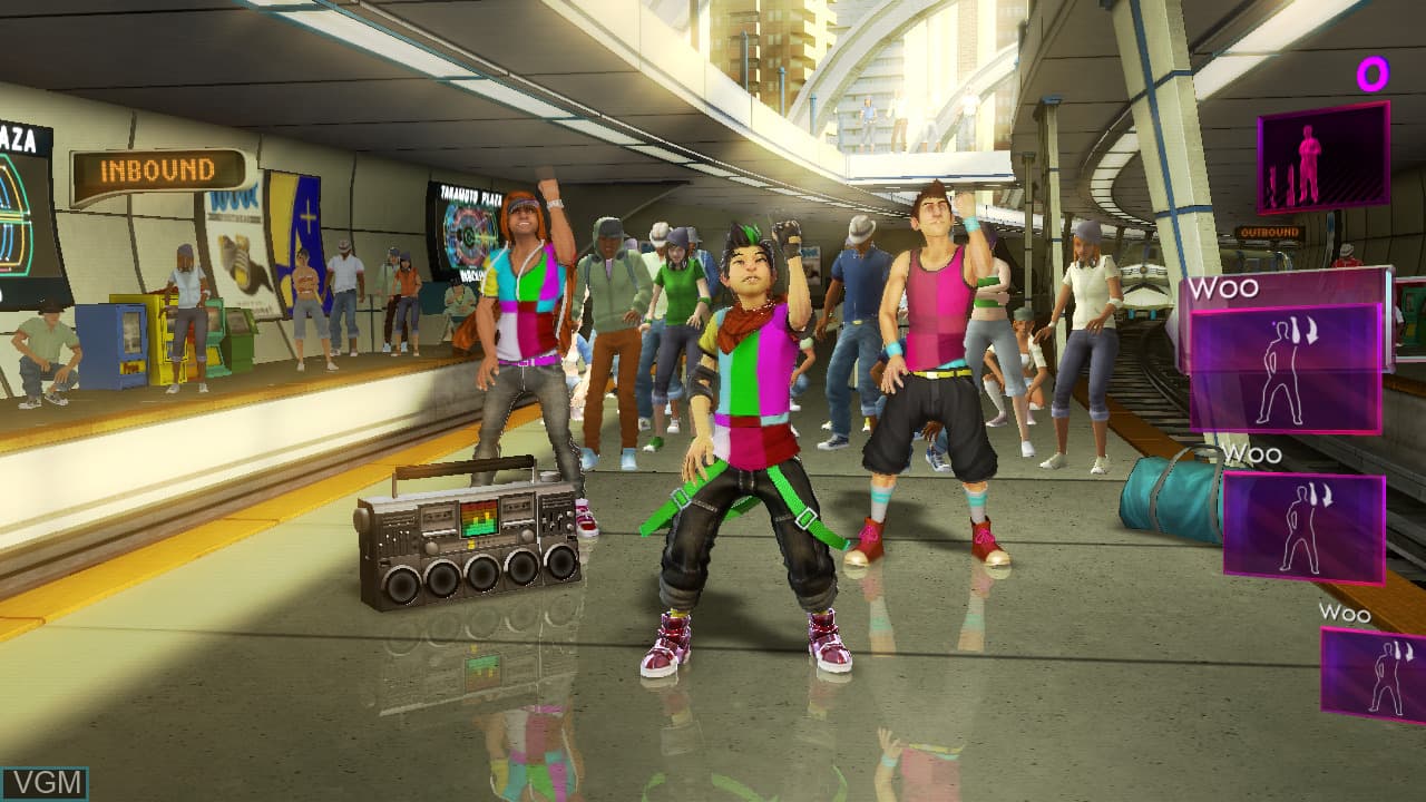 Dance Central 2 subway stage gameplay
