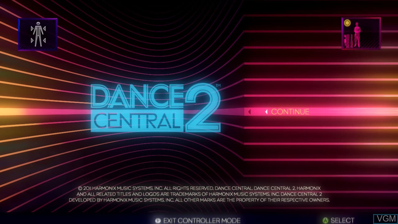 Dance Central 2 title screen