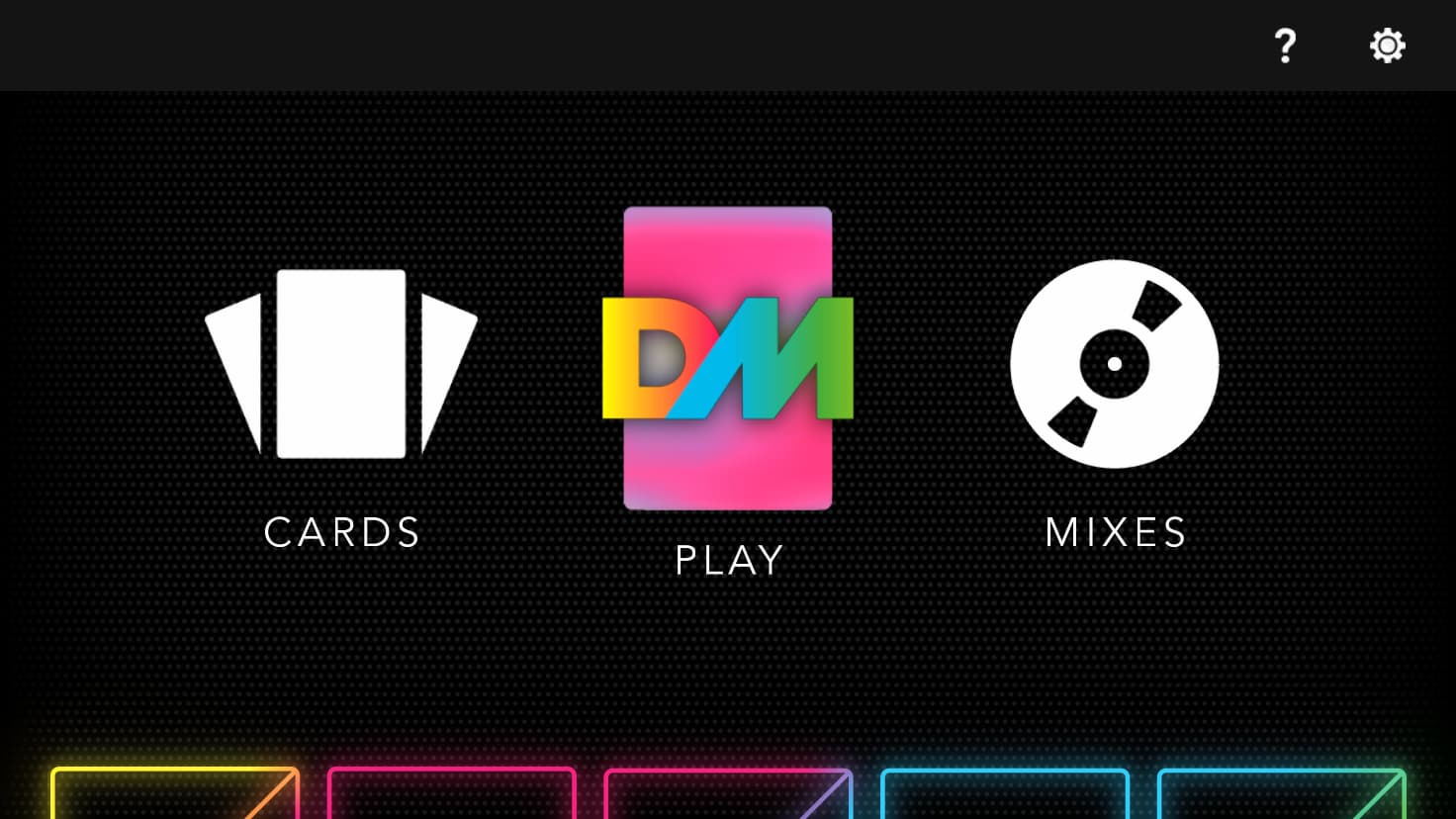 DropMix app main menu