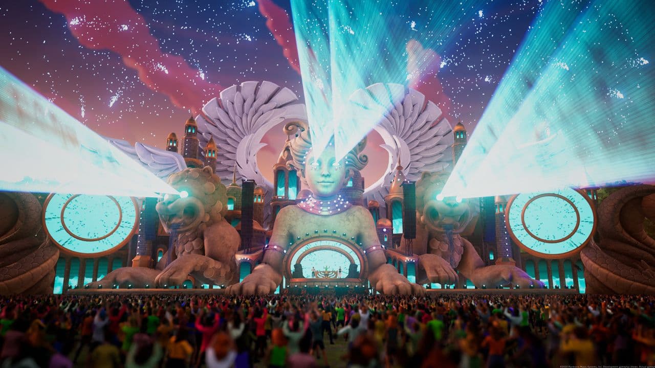 Massive sphinx-inspired stage