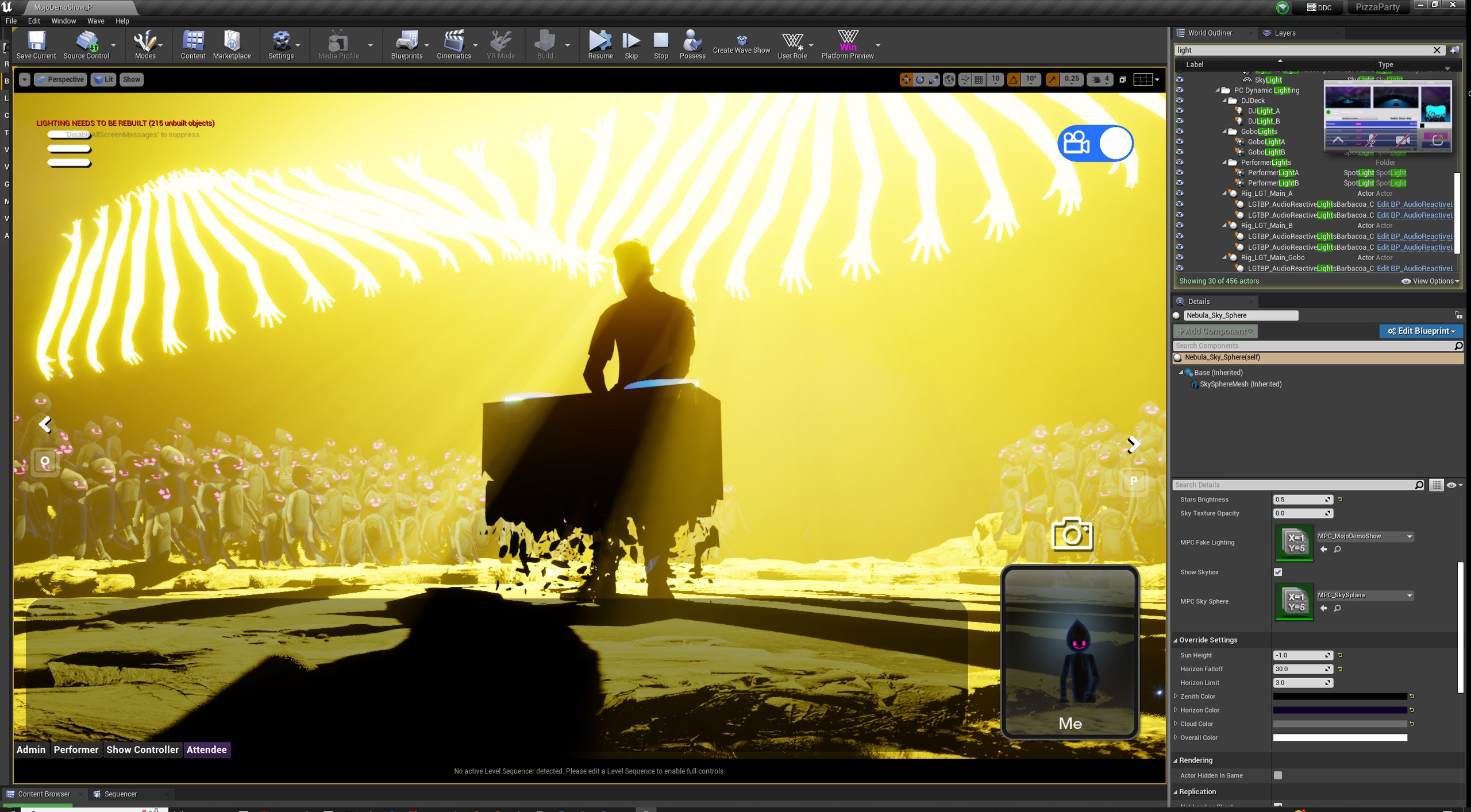 Lighting pass in engine