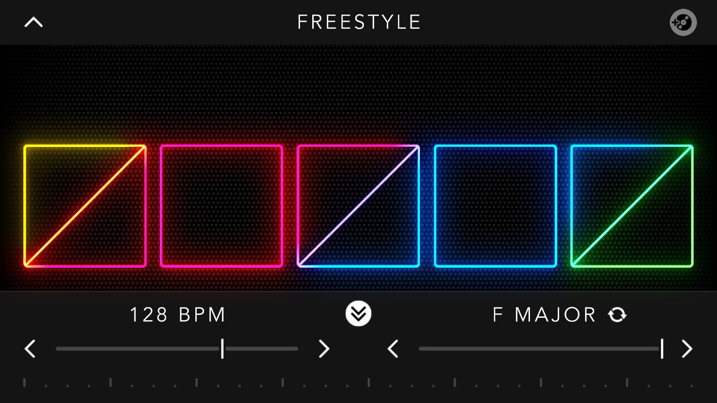 Freestyle mode, UI design by Brian Ralphs