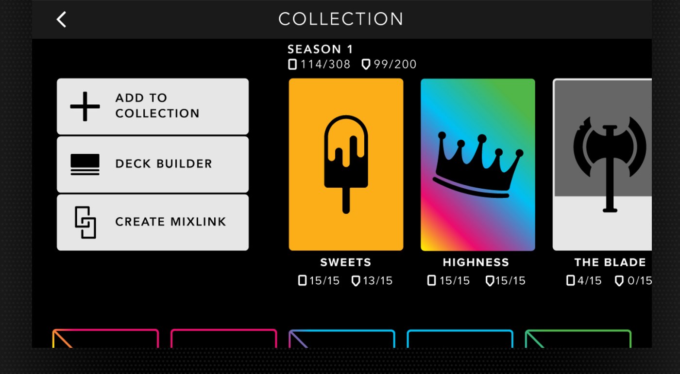 Collection, UI design by Brian Ralphs