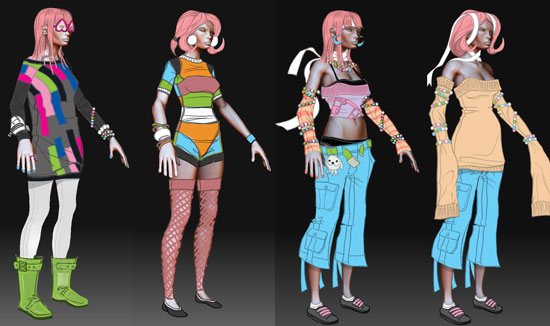 Dare, outfit concepts by Matt Perlot