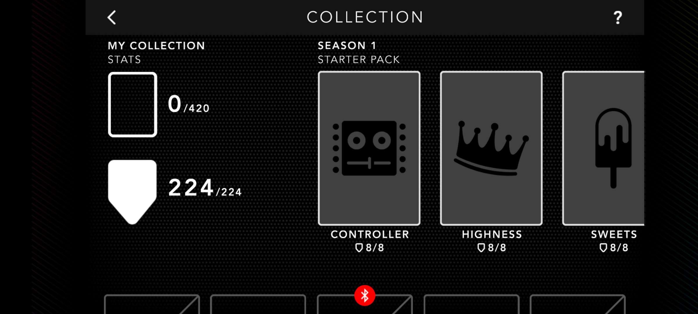 Collection, UI design by Brian Ralphs